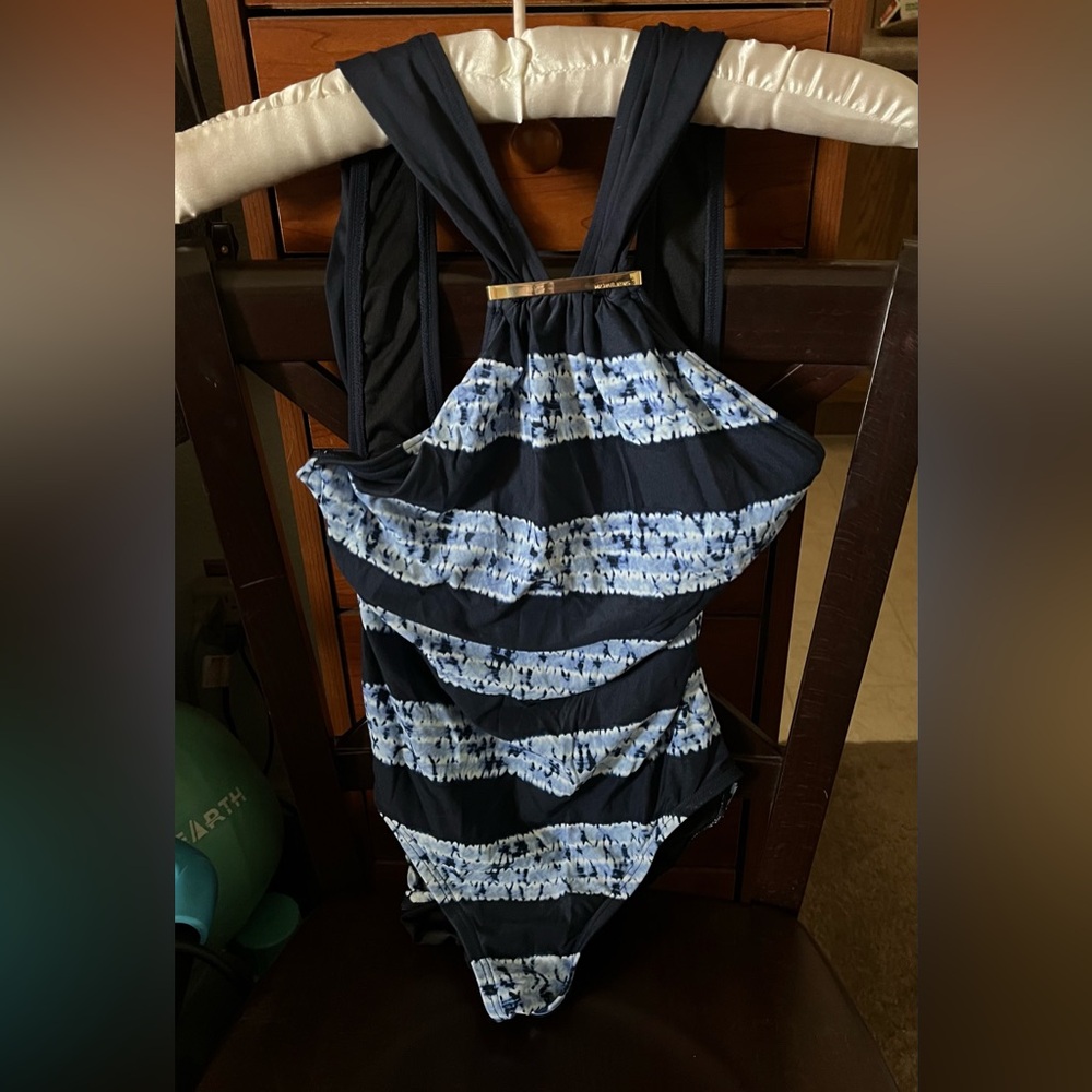 Michael Kors Striped Blue Swimsuit - Picture 4 of 7